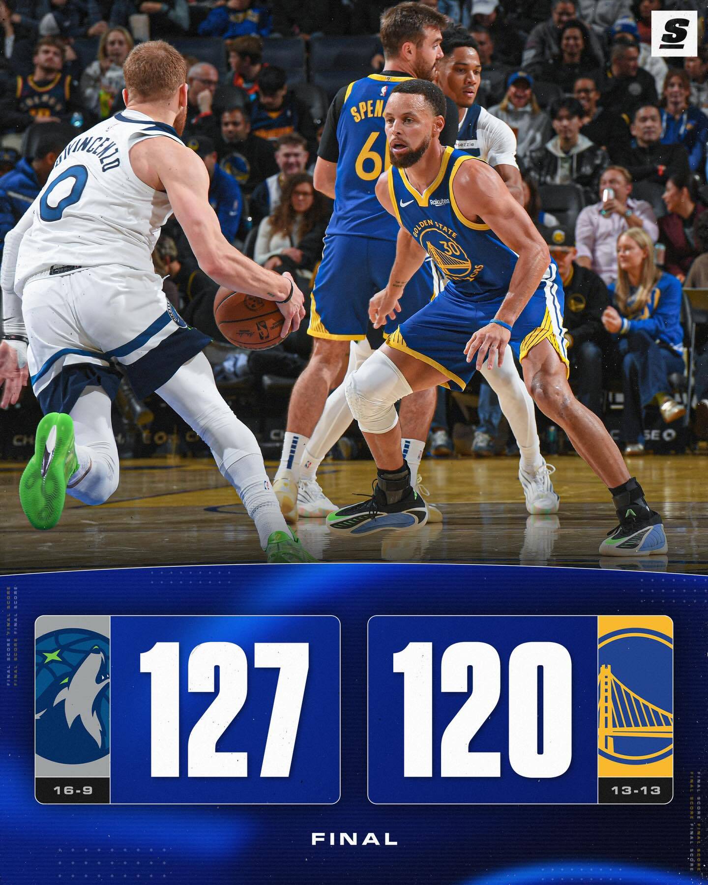 九游体育入口-勇士主场大胜森林狼，库里表现神勇